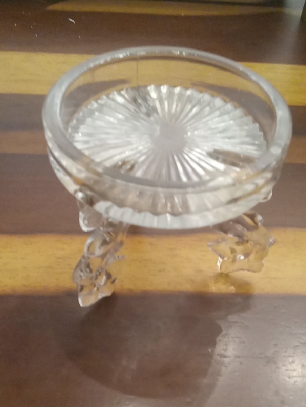 Clear Glass Pedestal Trinket Dish